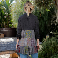 Young Threads - 3/4 Ruffle Sleeves Western Blouse Top (New Color)