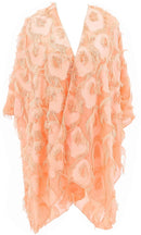 JC Sunny Fashion - 11 Colors-Fringe Feather Detailed Lightweight Eyelash Kimono