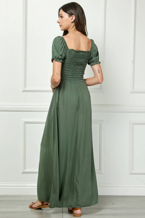 Winslow Collection - SMOCKED TOP MAXI BOHO DRESS BP433861MI