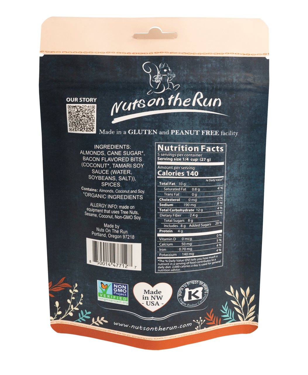 Nuts On The Run - Bacon and Garlic Almonds