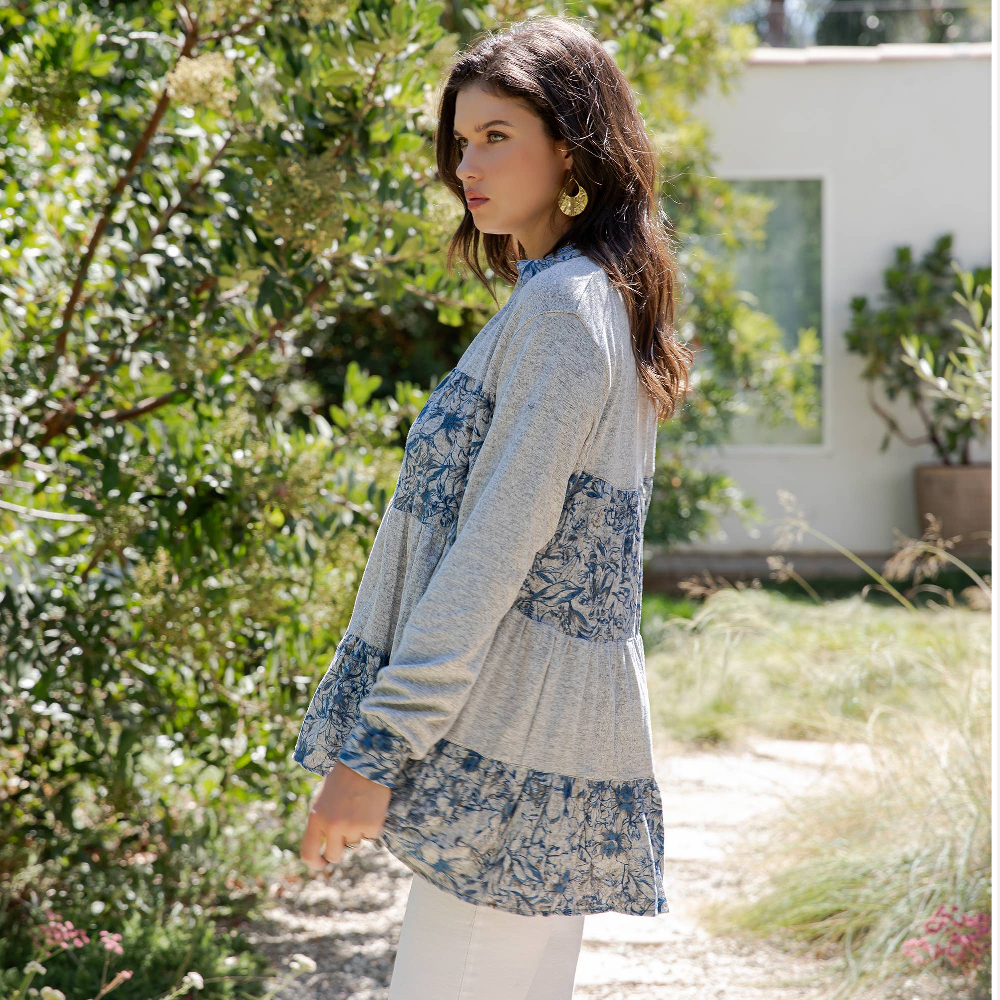 Young Threads - Limited Edition Sweater Knit Jhabla Top with Graceful Tiers