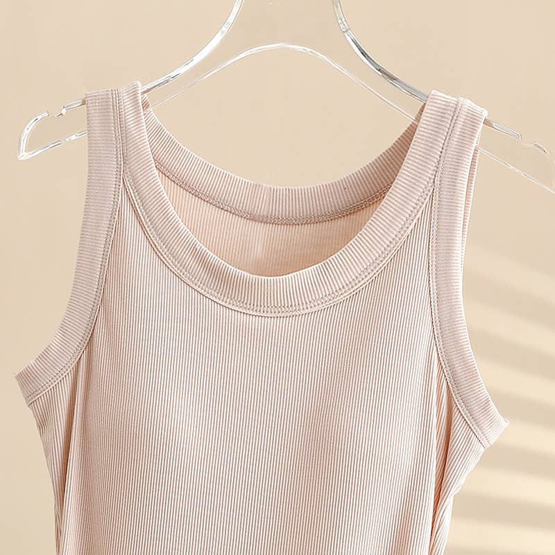Hope & Sunshine - Ribbed Modal Padded Camisole Tank Top
