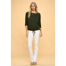 Perseption - ELBOW SLEEVE GROMMET NECK TUNNEL HEM DOLMAN SWEATERS