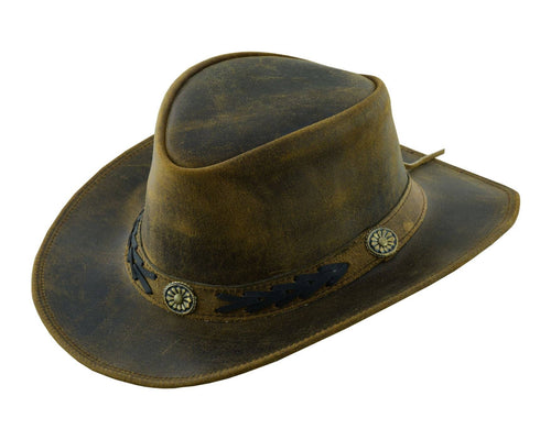 Lesa collection inc - Sahara Leather Hats Western Style for Men and Women shapeabl