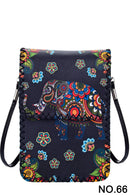 Ole - Floral Elephant Printed Crossbody HB0580 - NO.66 BK