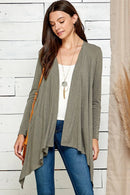 Shopin LA - SG21025. - WOMEN BASIC NATURAL AND SOFT DRAPE CARDIGAN