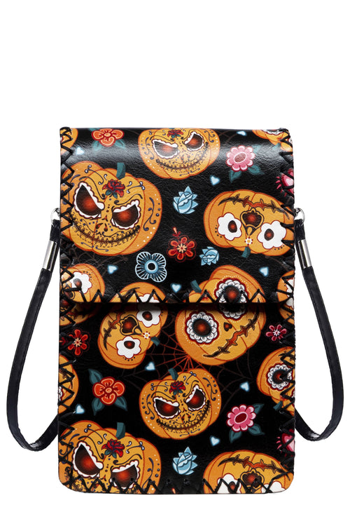 Ole - Halloween Pumpkin Printed Crossbody HB0580 - NO.184BK