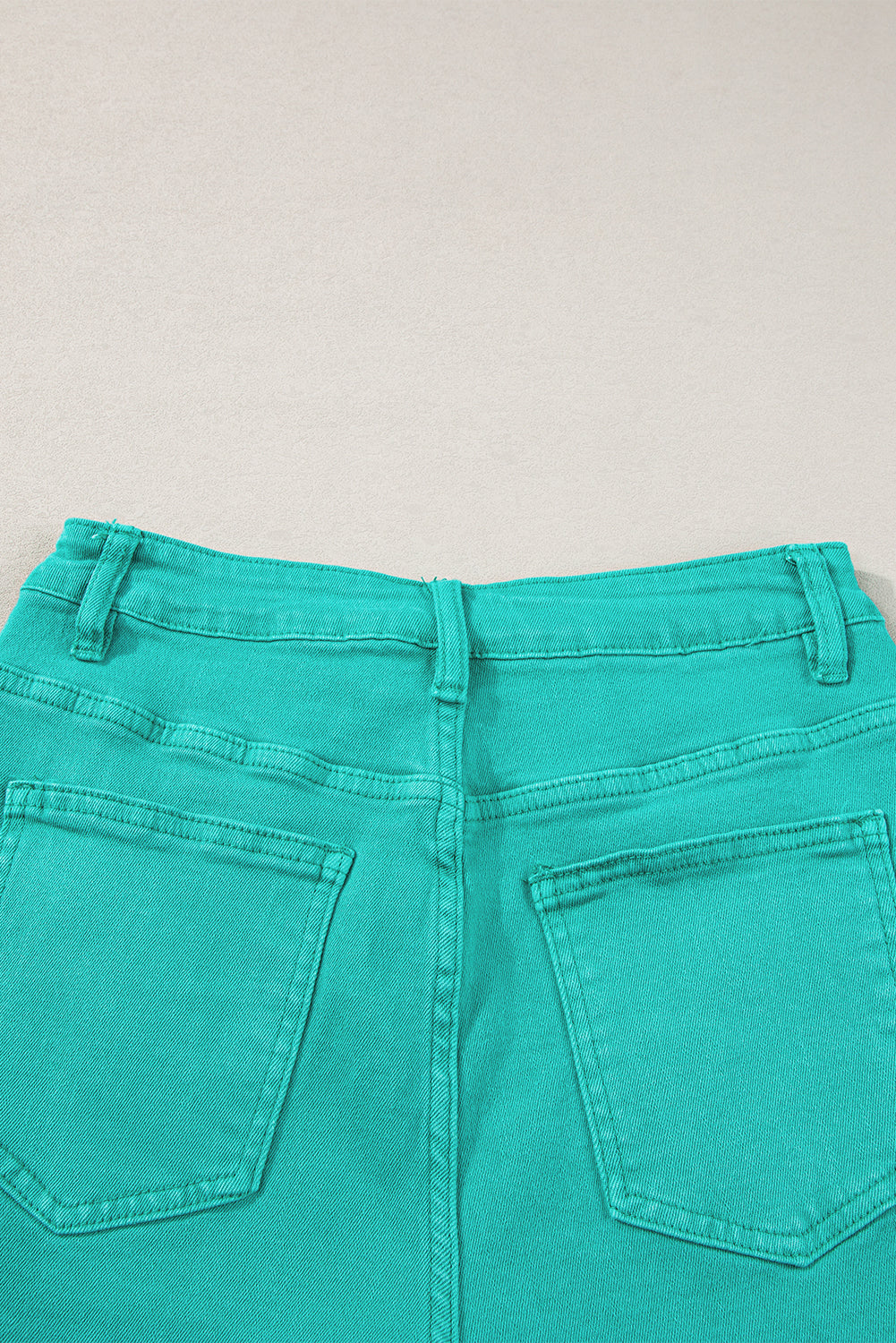 Pink Casual Raw Hem Mid Rise Denim Shorts