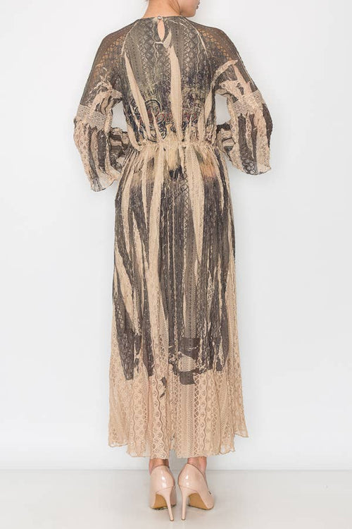 Origami Apparel ~  Lace and Crochet inspired - OLS-4658 TP/RODEO