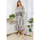 YOUNG THREADS - Elegance With Multicolor Aari Embroidered V- neck Line Dress