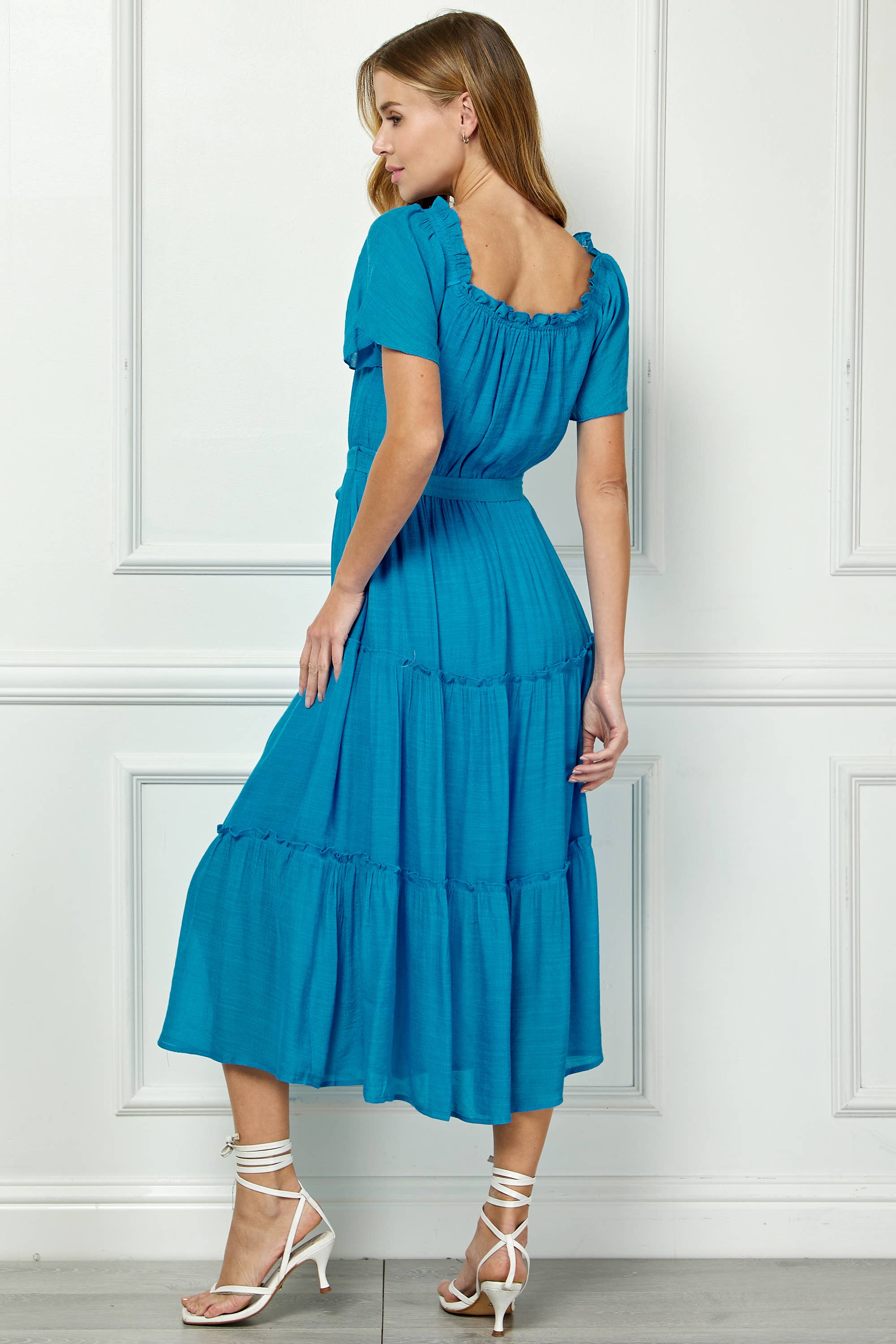 Winslow Collection - RUFFLE TIERED CROPPED MAXI WITH LINING