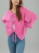 Miss Sparkling - V-neck front tie Cardigan