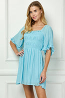 Winslow Collection - SWEET SQUARE NECK FLUTTER DRESS