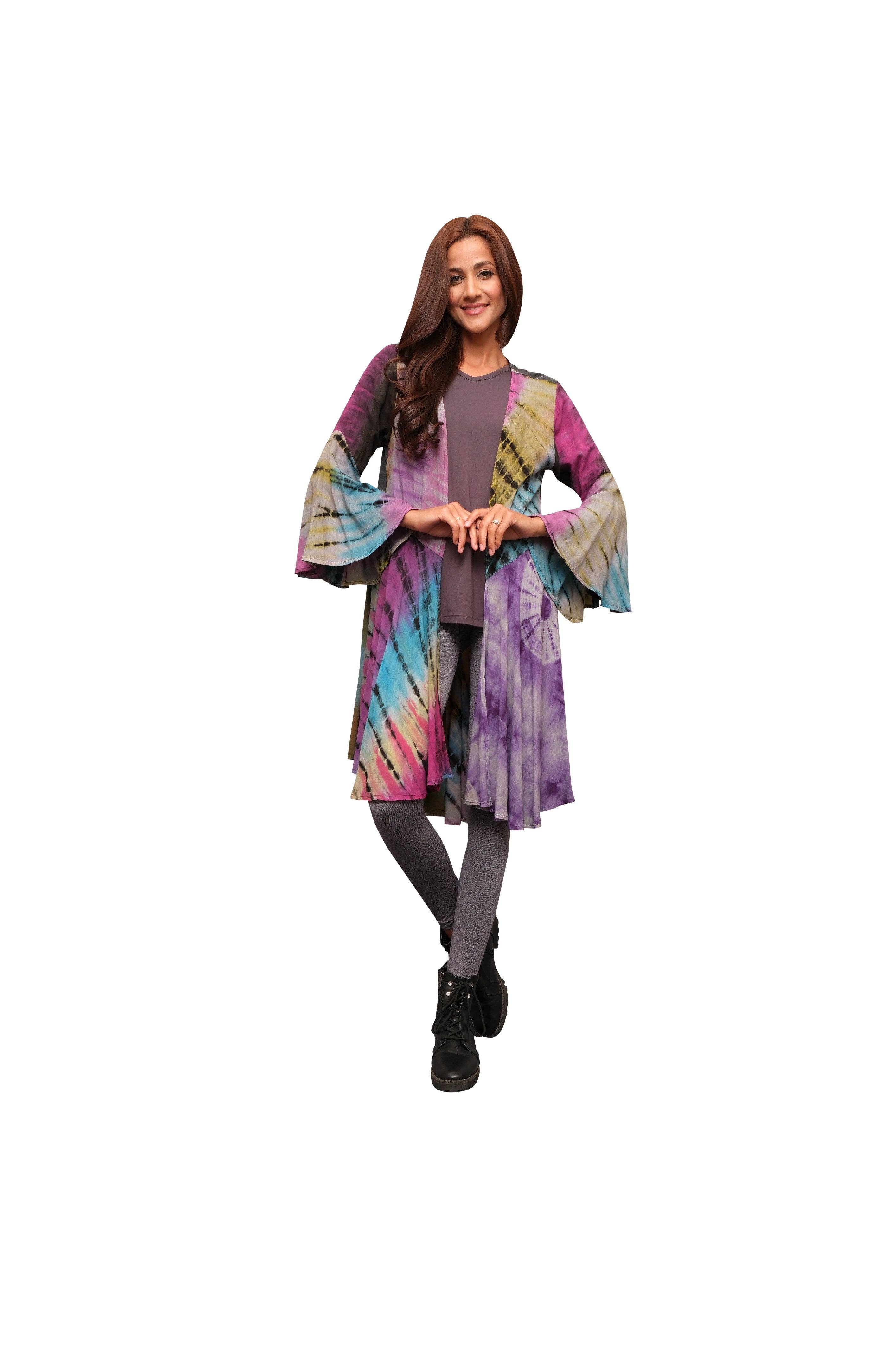 Sacred Threads - Vintage Tye Dye Bell Sleeve Cardigan