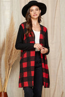 Shopin LA - SG21021 - WOMEN MIXED ANIMAL DRAPED OPEN FRONT CARDIGAN