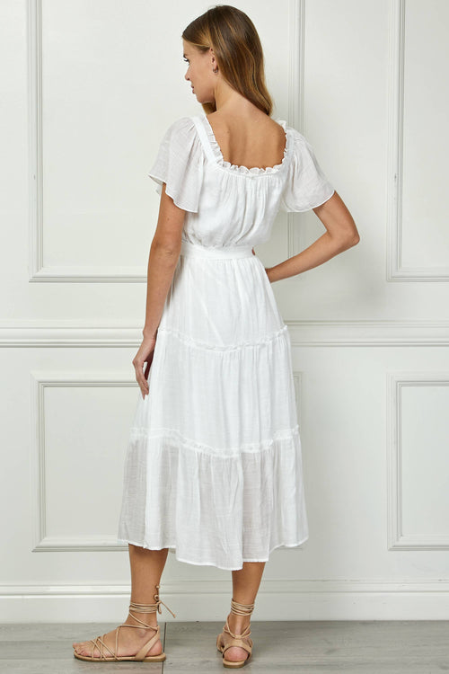 Winslow Collection - RUFFLE TIERED CROPPED MAXI WITH LINING