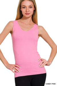 42POPS - ",,..2 Way V-neck/Scoop neck Seamless Tank