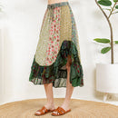 Young Threads - Bohoemian Mid-Length Skirt with Rayon Print (New Color) SK23162