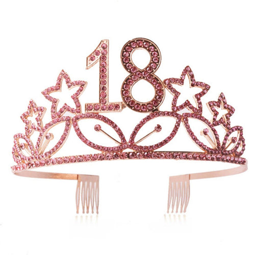 Ole - Birthday Star Rhinestone Crown Headband L3959