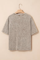 Parchment Mineral Washed Letter Graphic Top