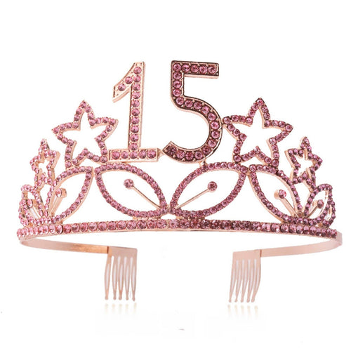 Ole - Birthday Star Rhinestone Crown Headband L3959
