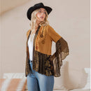 Young Threads - Printed Rayon Kimono Shrug with Embroidery (New Color)