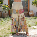 Young Threads - Assorted Fabric Tiered Every Day Pants with Patchwork