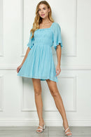 Winslow Collection - SWEET SQUARE NECK FLUTTER DRESS
