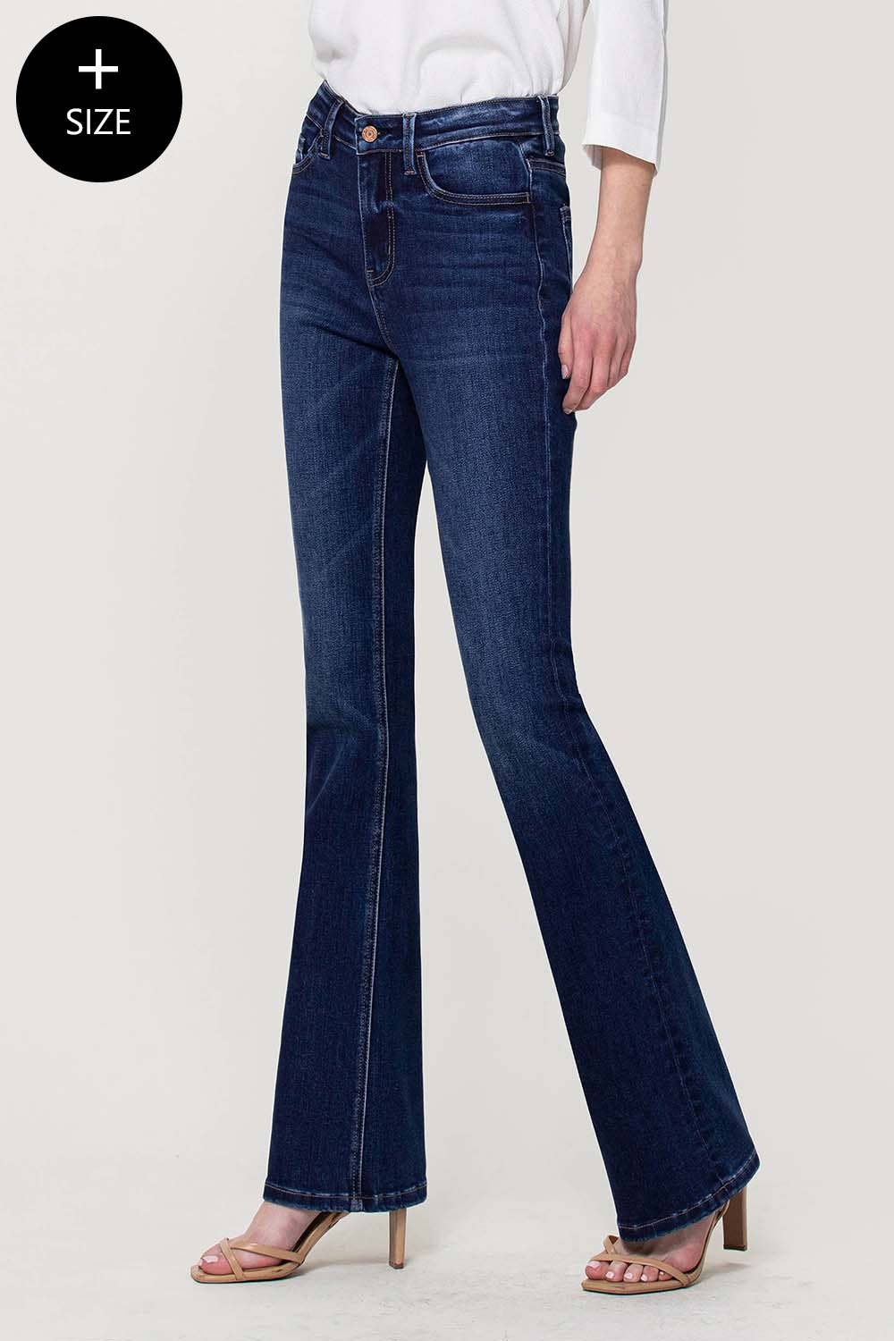 VERVET by FLYING MONKEY - PLUS SIZE HIGH RISE BOOTCUT JEANS T5351-P