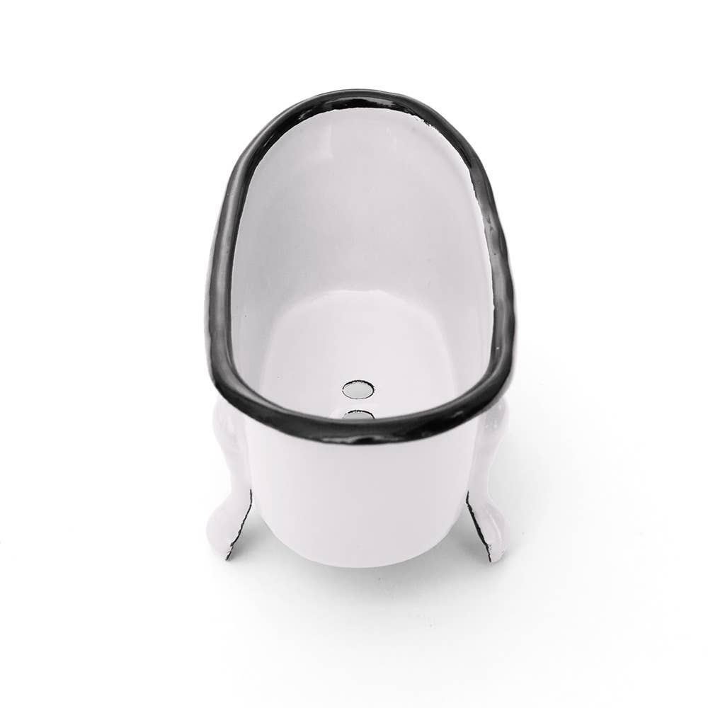 FinchBerry - Farmhouse White Metal Bathtub Soap Dish