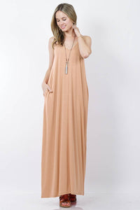 42POPS - `.42pops Maxi Dress w/ adjustable strap & pockets