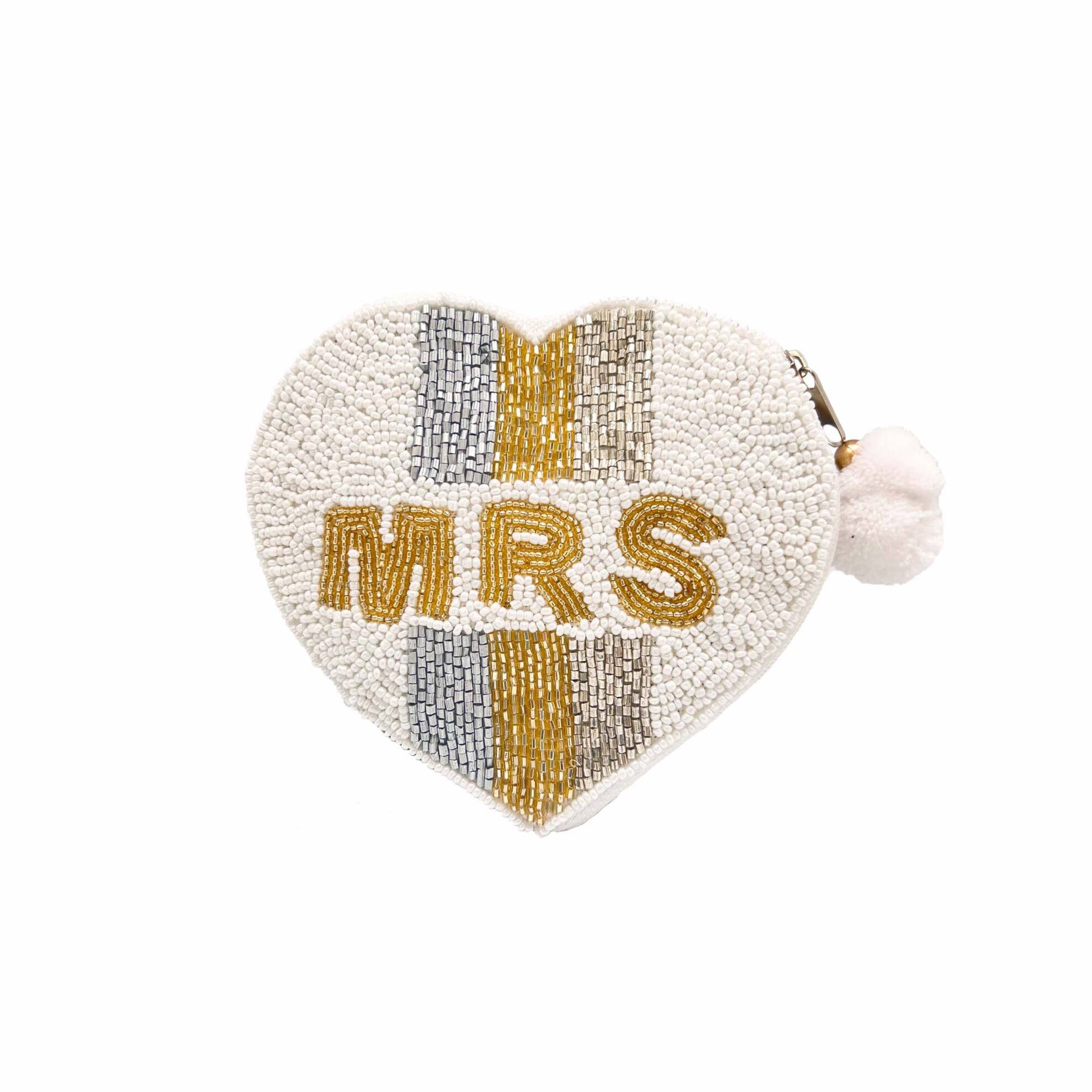 Ole - MRS HEART Beaded Coin Purse
