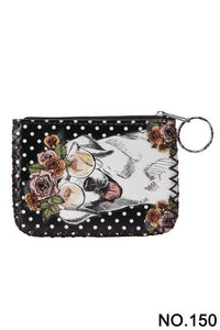 Ole - Floral Dog Printed Coin Purse HB0665 - NO.150