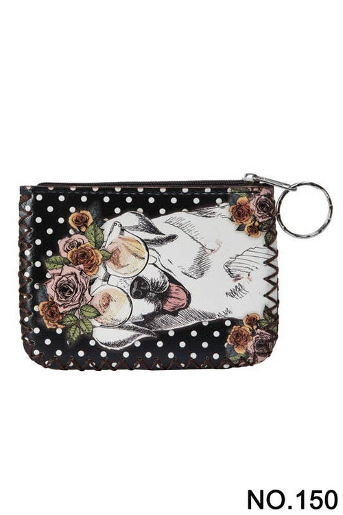 Ole - Floral Dog Printed Coin Purse HB0665 - NO.150