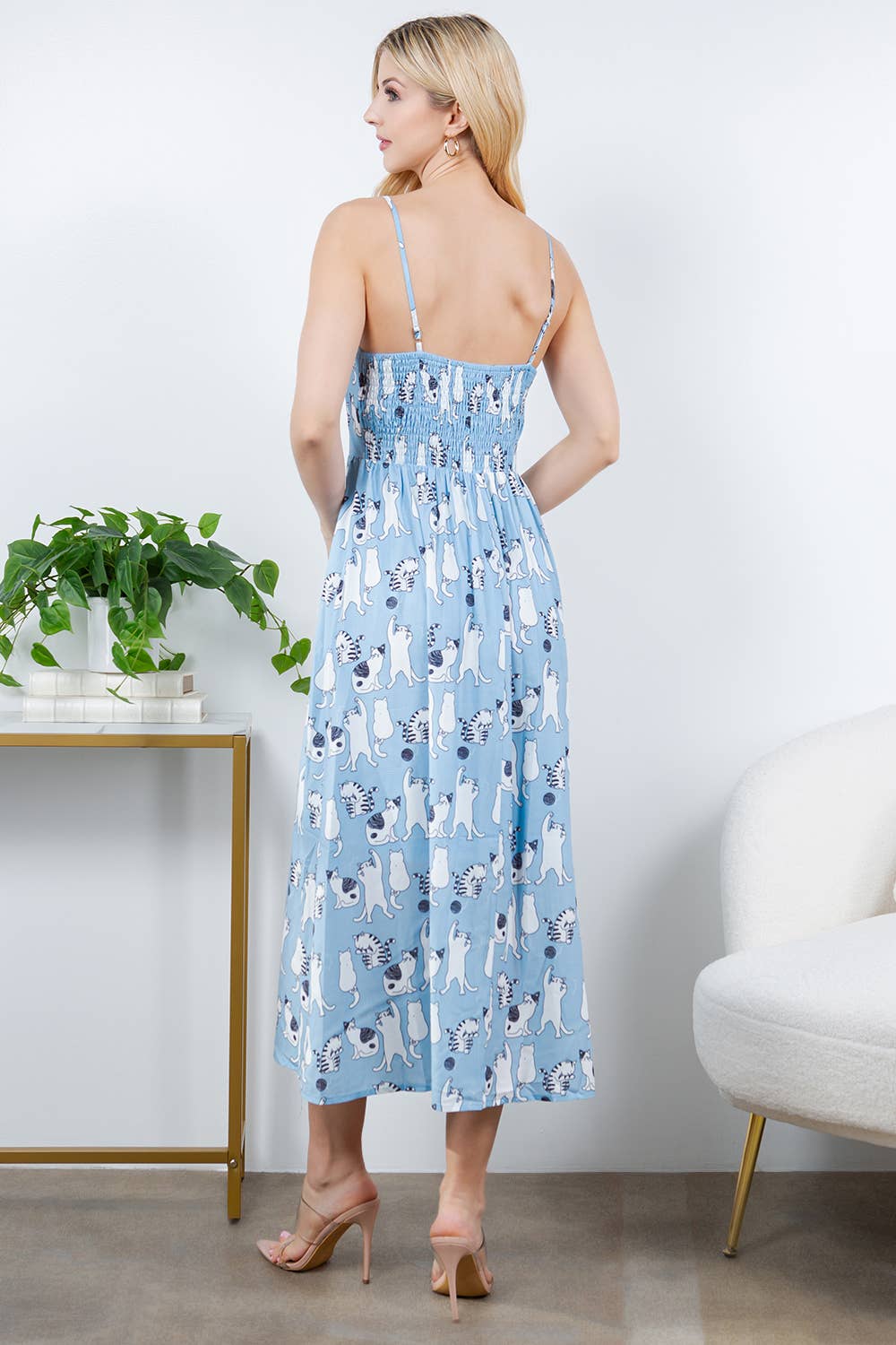 LA Soul - Dancing Cat Cami Maxi Dress