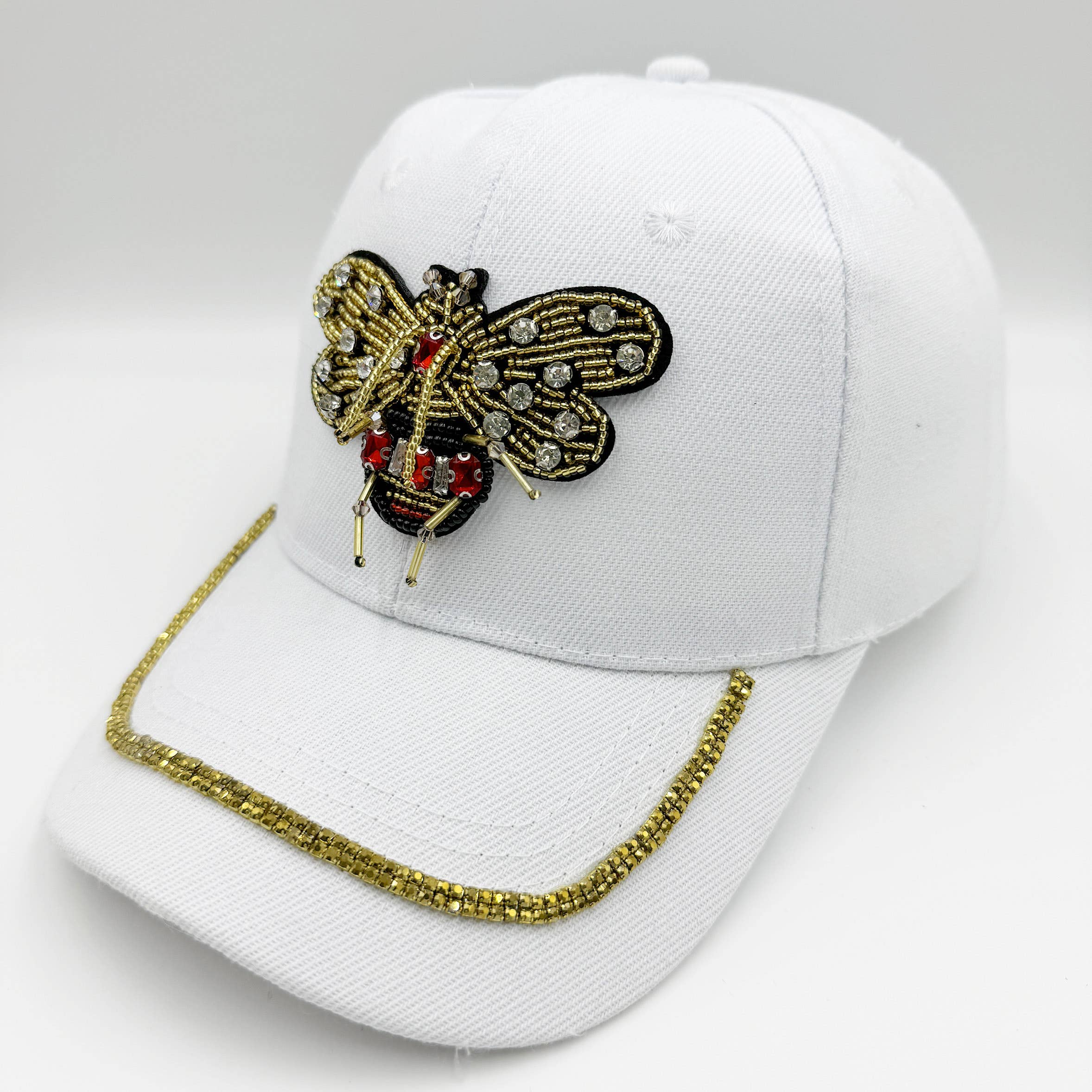 Ole - Bee Seed Bead Rhinestone Cap C0798