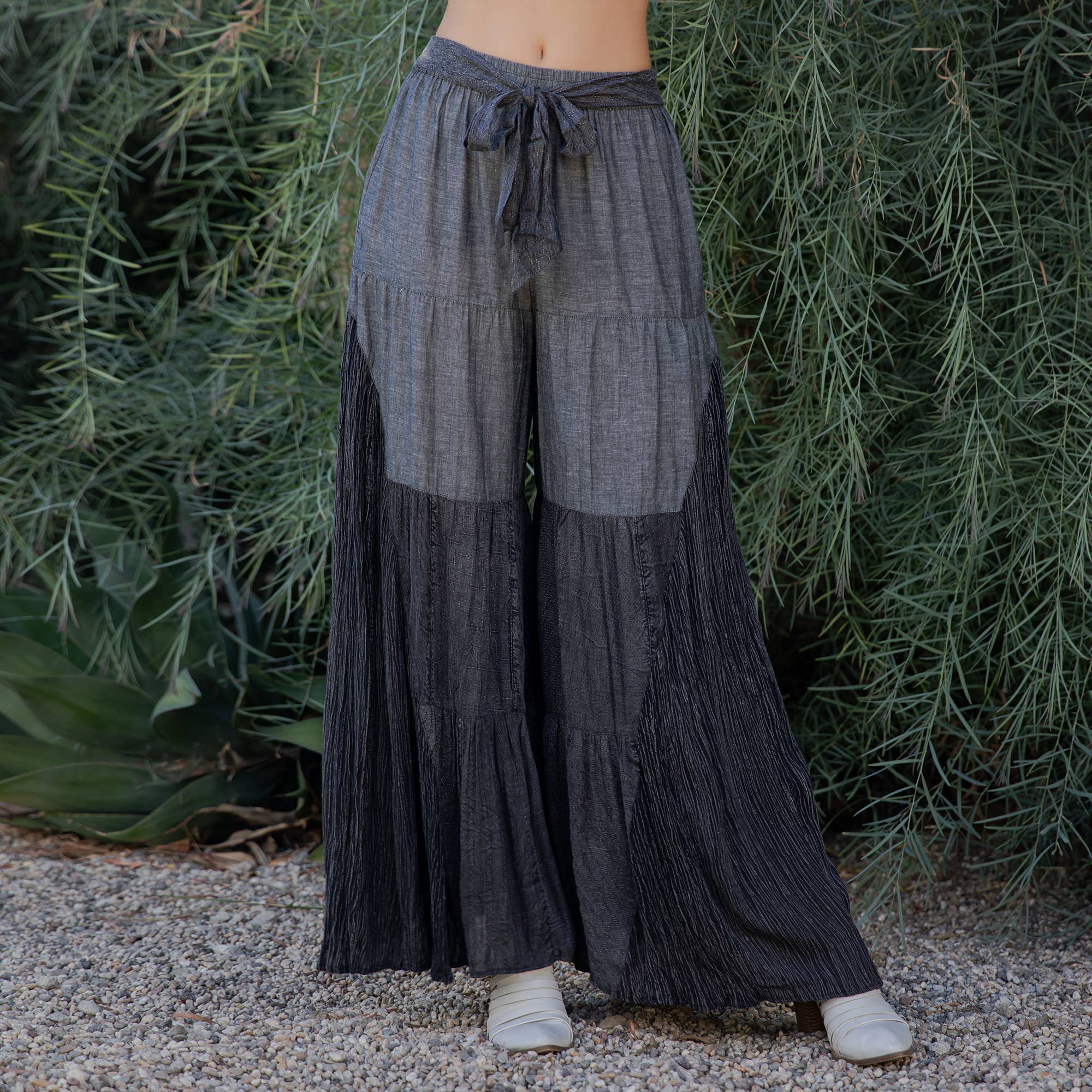 Young Threads - Rustic Bohemian: Side Paneled Patchwork Pants (New Color)