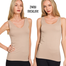 42POPS - ",,,..._ 2 Way V-neck/Scoop neck Seamless Tank