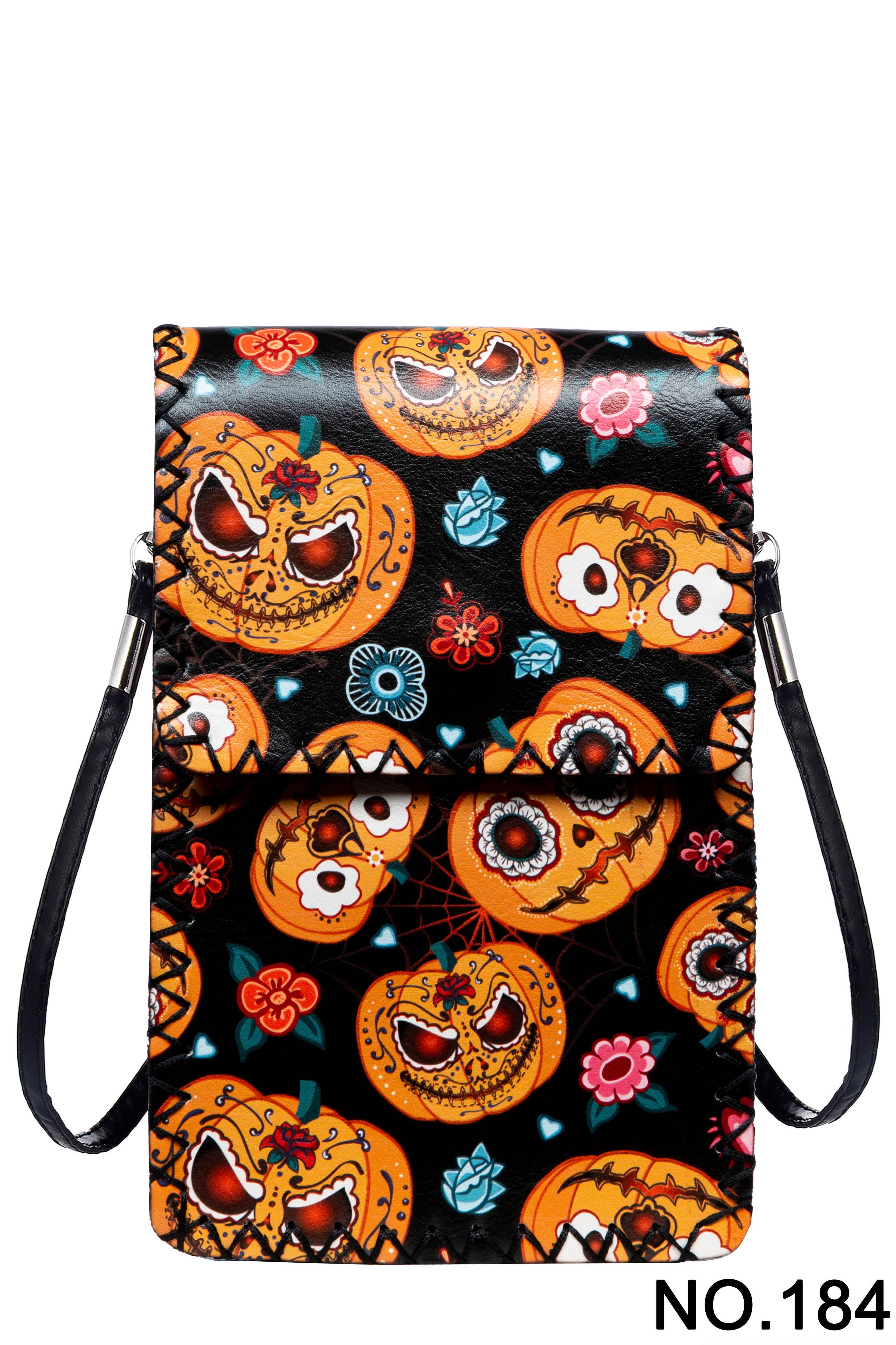 Ole - Halloween Pumpkin Printed Crossbody HB0580 - NO.184BK