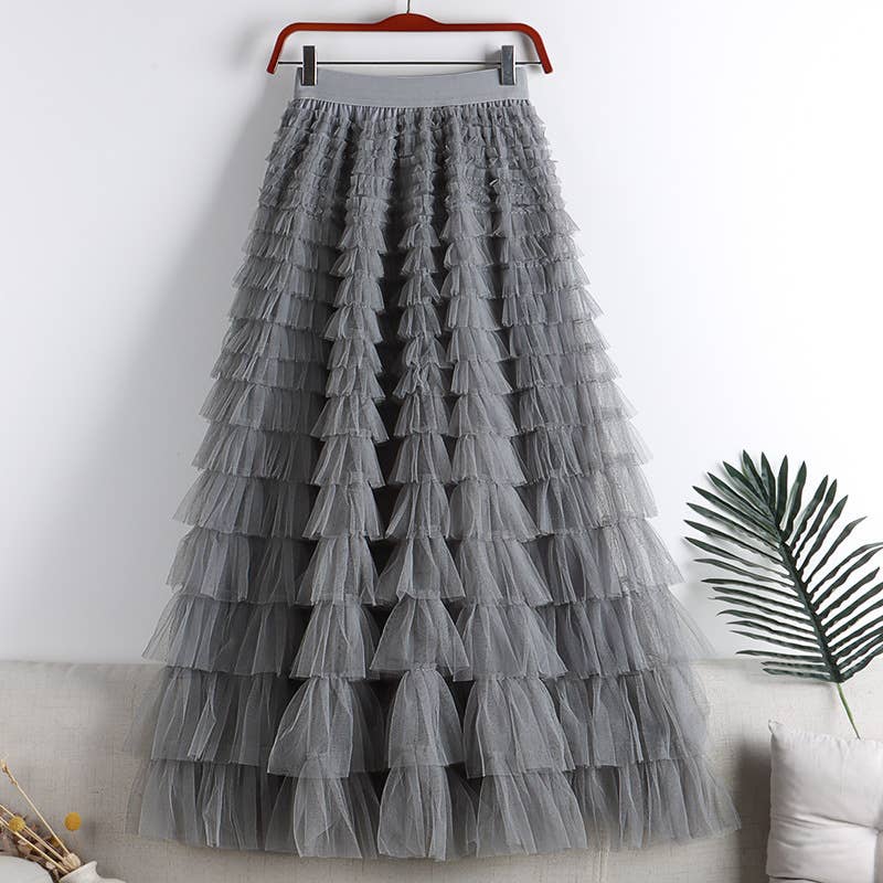 Hope & Sunshine - Mesh Tiered Skirt