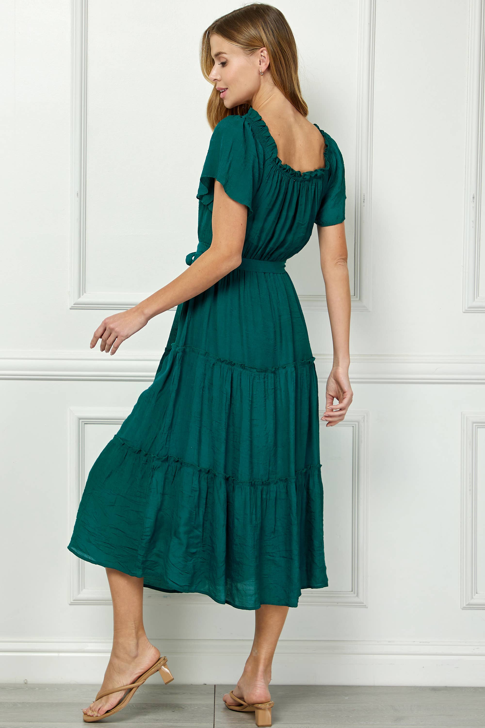Winslow Collection - RUFFLE TIERED CROPPED MAXI WITH LINING