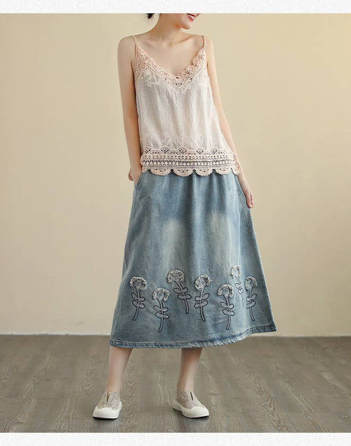 Hope & Sunshine - Lace Trim Camisole Stone Wash Tank Top