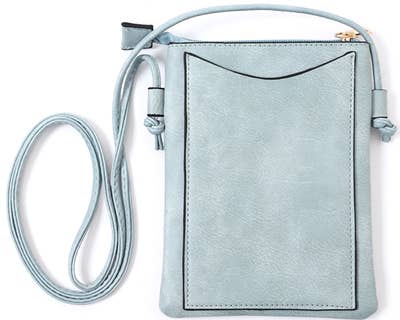 Shine Mark Accessories - Blue - Butterfly Cut Crossbody Bag With Cellphone Pocket
