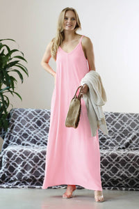 42POPS - `.42pops Maxi Dress w/ adjustable strap & pockets