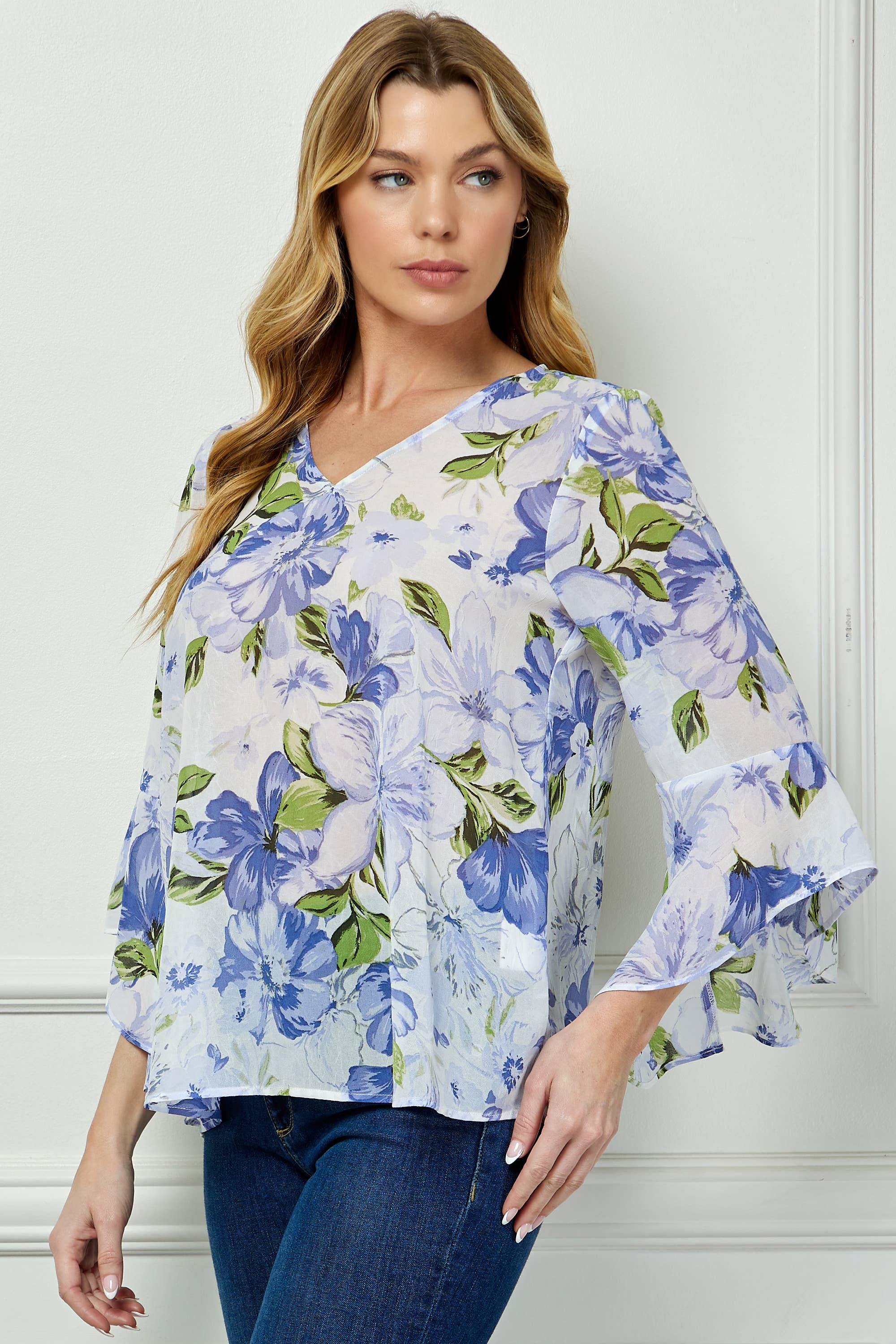 Winslow Collection - LAVENDER BLOSSOM RUFFLE TOP