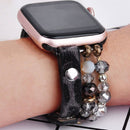 ShopTrendsNow - Leopard Calf Leather and Crystal Apple Watch Band