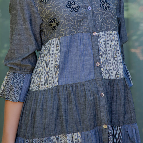 Young Threads - 3/4 Ruffle Sleeves Western Blouse Top (New Color)