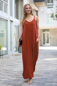 42POPS - `.42pops Maxi Dress w/ adjustable strap & pockets