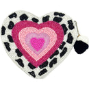 Ole - Heart Cowpint Beaded Coin Purse
