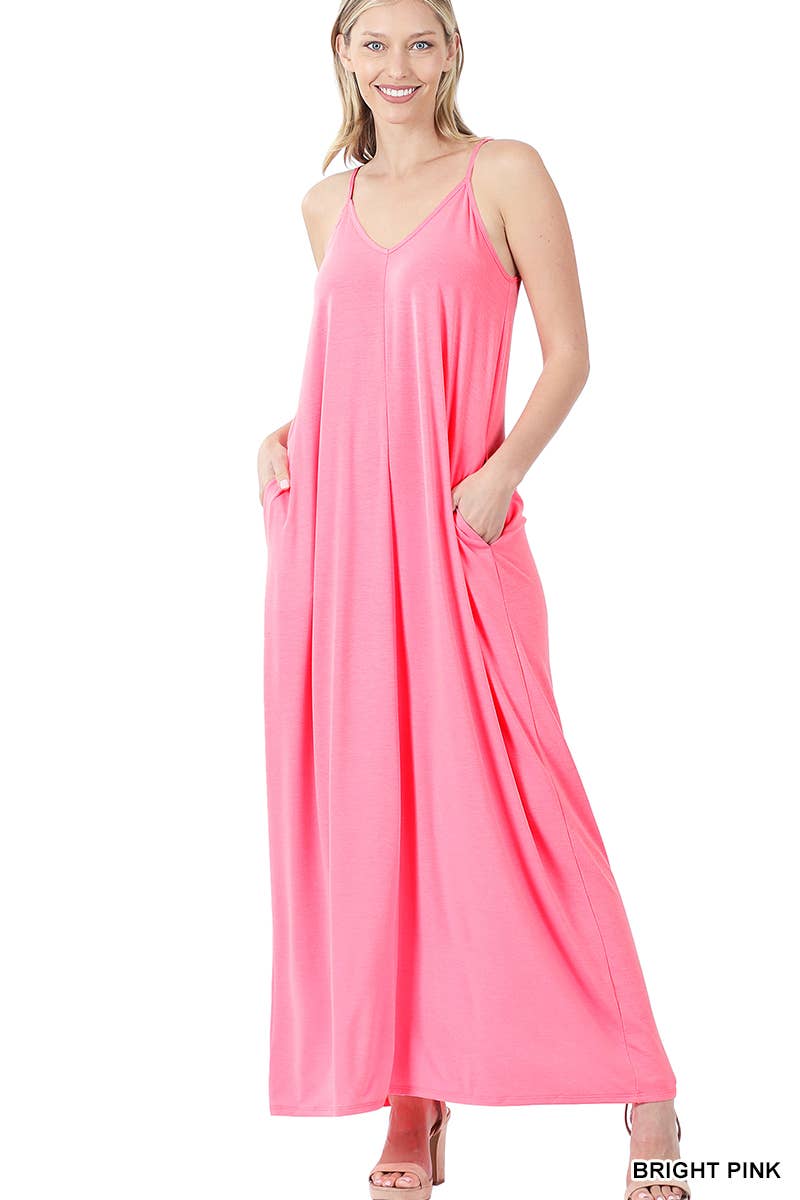 42POPS - `.42pops Maxi Dress w/ adjustable strap & pockets